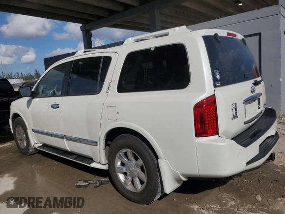 2005 Infiniti QX56 z VIN 5N3AA08CX5N804531, wystawiony jako Copart lot #43847445 z przebiegiem 130 074 mil mil oraz Szkoda całkowita • Salvage title. Historia ofert i sprzedaży dostępna na DreamBid. Obrazek 2.