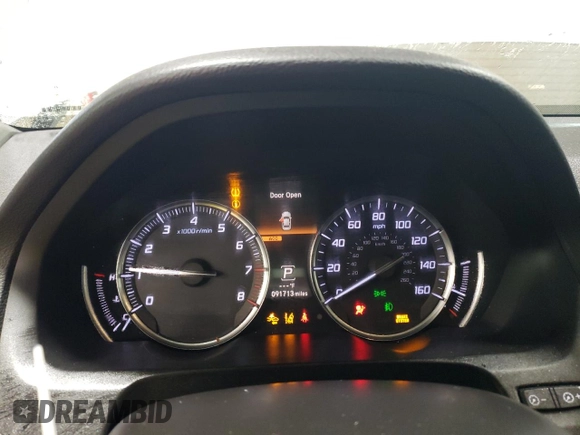 2020 Acura TLX w/Advance Pkg with VIN 19UUB3F86LA002488, listed as a Copart auction lot 87727845 with 91,713 mi miles and Salvage Title. Bid and sale history available at carsss.com. Image 9.