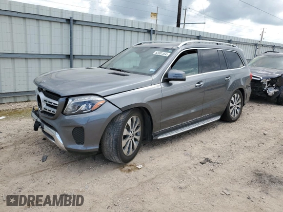 2019 Mercedes-Benz GLS 450 with VIN 4JGDF6EE1KB239051, listed as a Copart auction lot 52081354 with 26,326 mi miles and . Bid and sale history available at DreamBid. Image 1.