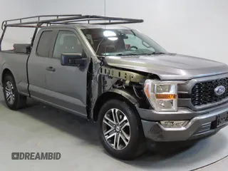 2021 Ford F-150 XL with VIN 1FTEX1CP3MKD17894, listed as a Copart auction lot 56984235 with 86,745 mi miles and Salvage title. Bid and sale history available at DreamBid. Image 1.