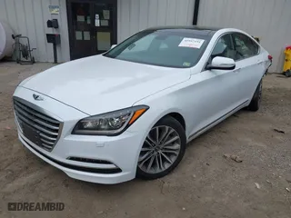2015 Hyundai Genesis 3.8L with VIN KMHGN4JEXFU037569, listed as a IAAI auction lot 41957191 with 45,242 mi miles. Bid and sale history available at carsss.com. Image 17.
