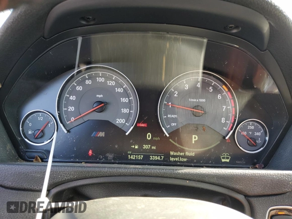 2015 BMW M4 with VIN WBS3R9C50FK335084, listed as a Copart auction lot 61962965 with 142,157 mi miles and Salvage title. Bid and sale history available at DreamBid. Image 9.