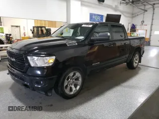 2021 Ram 1500 Big Horn z VIN 1C6SRFFT1MN804715, wystawiony jako Copart lot #59614715 z przebiegiem 66 735 mil mil oraz Czysty tytuł • Clean title. Historia ofert i sprzedaży dostępna na DreamBid. Obrazek 1.