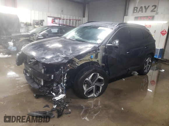 2023 Hyundai Tucson Limited with VIN 5NMJE3AE3PH177346, listed as a Copart auction lot 45743285 with 37,485 mi miles and Salvage Title. Bid and sale history available at carsss.com. Image 1.
