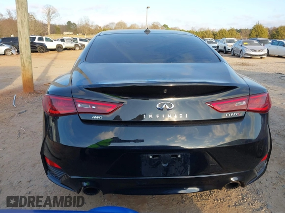 2017 Infiniti Q60 Red Sport 400 with VIN JN1FV7EL1HM700317, listed as a IAAI auction lot 41149036 with 76,654 mi miles and . Bid and sale history available at carsss.com. Image 16.