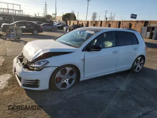 2016 Volkswagen Golf GTI SE with VIN 3VW4T7AU5GM001457, listed as a Copart auction lot 46959335 with 99,216 mi miles and Salvage Title. Bid and sale history available at carsss.com. Image 1.