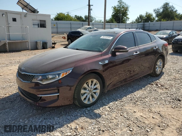 2018 Kia Optima EX with VIN 5XXGU4L33JG261171, listed as a Copart auction lot 75410104 with 66,357 mi miles and Salvage Title. Bid and sale history available at carsss.com. Image 1.