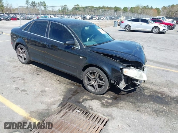 2008 Audi A4 2.0T with VIN WAUAF78EX8A017337, listed as a IAAI auction lot 41826061 with 272,990 mi miles. Bid and sale history available at carsss.com. Image 1.