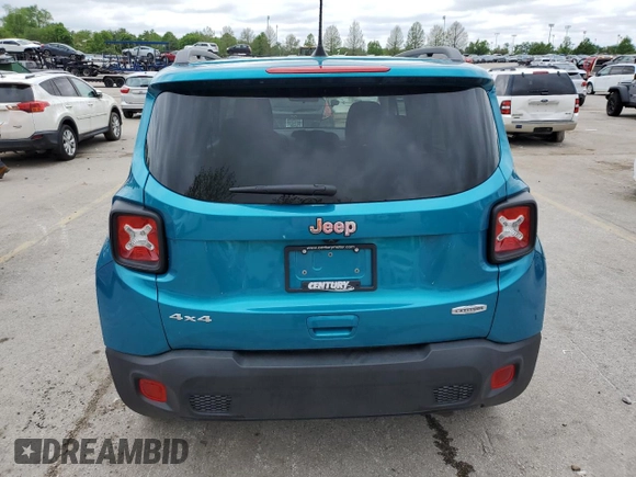 2022 Jeep Renegade Latitude with VIN ZACNJDB14NPN73109, listed as a Copart auction lot 55473465 with 17,022 mi miles and Salvage title. Bid and sale history available at DreamBid. Image 6.