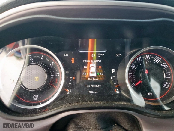 2019 Dodge Challenger SXT with VIN 2C3CDZAG3KH672106, listed as a Copart auction lot 50999225 with 70,606 mi miles and Salvage Title. Bid and sale history available at carsss.com. Image 9.