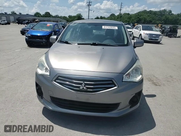 2017 Mitsubishi Mirage ES with VIN ML32F3FJ0HHF06424, listed as a Copart auction lot 61743935 with 120,854 mi miles and Salvage title. Bid and sale history available at DreamBid. Image 13.