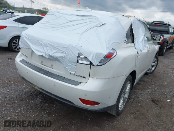 2010 Lexus RX 450h with VIN JTJZB1BAXA2401460, listed as a IAAI auction lot 42019502 with 189,345 mi miles and . Bid and sale history available at DreamBid. Image 4.