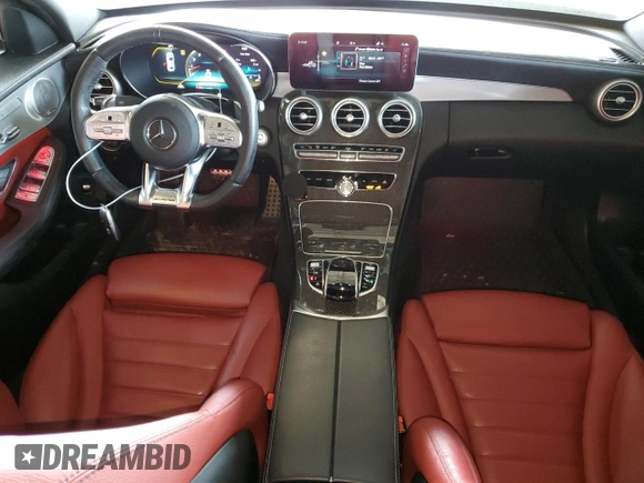 2020 Mercedes-Benz C 43 AMG with VIN 55SWF6EB6LU332227, listed as a Copart auction lot 46474325 with 93,148 mi miles and Salvage Title. Bid and sale history available at carsss.com. Image 8.