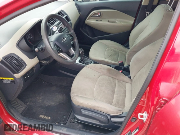 2015 Kia Rio LX with VIN KNADM5A34F6517123, listed as a IAAI auction lot 42125593 with 138,214 mi miles. Bid and sale history available at carsss.com. Image 15.