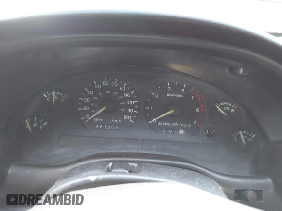 1995 Ford Mustang with VIN 1FALP4043SF160964, listed as a IAAI auction lot 41842585 with 221,359 mi miles. Bid and sale history available at carsss.com. Image 6.
