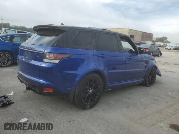 2016 Land Rover Range Rover Sport SVR with VIN SALWZ2EF4GA103637, listed as a Copart auction lot 72768934 with 106,690 mi miles and Salvage title. Bid and sale history available at DreamBid. Image 3.
