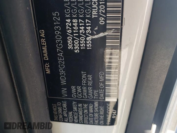 2016 Mercedes-Benz Metris Cargo with VIN WD3PG2EA7G3093125, listed as a Copart auction lot 63294935 with 167,990 mi miles and Clean title. Bid and sale history available at DreamBid. Image 13.