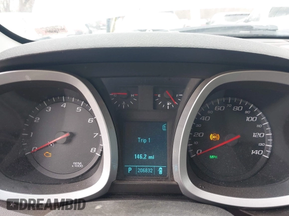 2010 Chevrolet Equinox LT w/2LT with VIN 2CNFLPEY6A6245981, listed as a IAAI auction lot 41878343 with 206,832 mi miles. Bid and sale history available at carsss.com. Image 7.