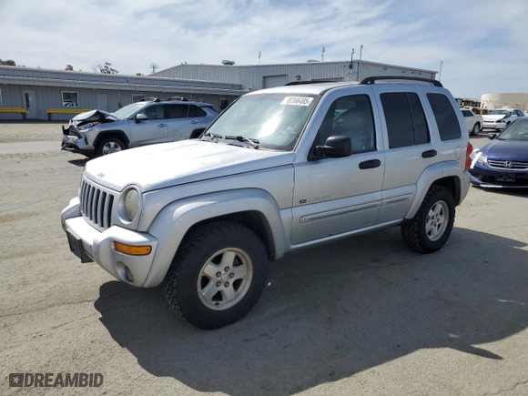 2002 Jeep Liberty Limited with VIN 1J4GL58K02W327114, listed as a Copart auction lot 48366485 with 227,638 mi miles and Clean Title. Bid and sale history available at carsss.com. Image 1.