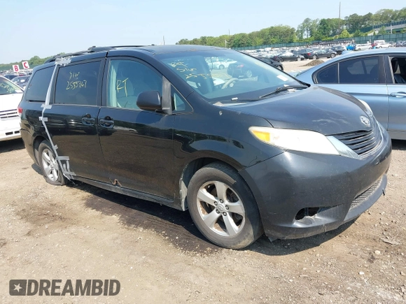 2011 Toyota Sienna LE AAS with VIN 5TDKK3DC1BS107728, listed as a IAAI auction lot 42454579 with Not provided miles and . Bid and sale history available at DreamBid. Image 1.
