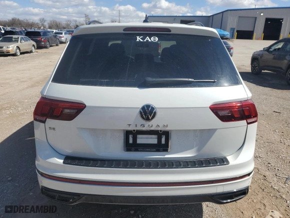 2023 Volkswagen Tiguan SE R-Line Black with VIN 3VVCB7AX1PM017460, listed as a Copart auction lot 47497475 with 35,099 mi miles and Salvage Title. Bid and sale history available at carsss.com. Image 6.