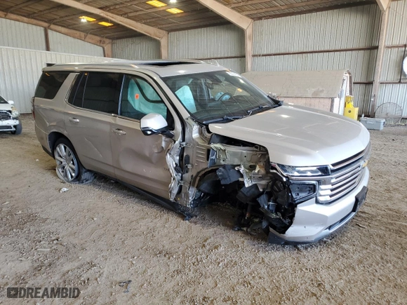 2021 Chevrolet Tahoe High Country with VIN 1GNSCTKL2MR117385, listed as a Copart auction lot 65074284 with 0 mi miles and Salvage Title. Bid and sale history available at carsss.com. Image 4.