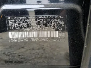 2016 Lexus IS 200t z VIN JTHBA1D26G5024838, wystawiony jako Copart lot #56073555 z przebiegiem 89 494 mil mil oraz Szkoda całkowita • Salvage title. Historia ofert i sprzedaży dostępna na DreamBid. Obrazek 12.