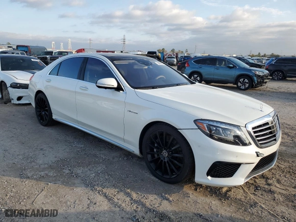 2015 Mercedes-Benz S-Class S 63 AMG with VIN WDDUG7JB0FA122730, listed as a Copart auction lot 84676634 with 72,027 mi miles and Salvage Title. Bid and sale history available at carsss.com. Image 4.