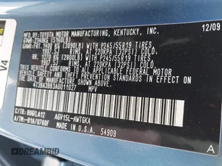 2010 Toyota Venza with VIN 4T3BA3BB3AU011027, listed as a IAAI auction lot 41790395 with 186,153 mi miles and . Bid and sale history available at DreamBid. Image 9.
