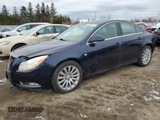2011 Buick Regal CXL RL2 with VIN 2G4GP5EC1B9174738, listed as a Copart auction lot 45486125 with 51,169 mi miles and Salvage Title. Bid and sale history available at carsss.com. Image 1.