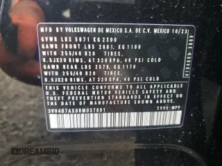 2024 Volkswagen Tiguan SEL R-Line с VIN 3VV4B7AX8RM037891, выставлен на аукционе Copart как лот 45950905 с пробегом 33 661 миль миль и Списание • Salvage title. История ставок и продаж доступна на DreamBid. Изображение 15.