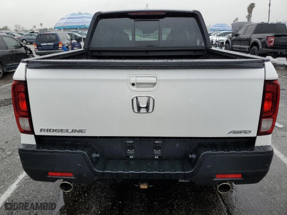 2023 Honda Ridgeline Black Edition with VIN 5FPYK3F85PB055204, listed as a Copart auction lot 47573185 with 7,062 mi miles and Salvage Title. Bid and sale history available at carsss.com. Image 6.