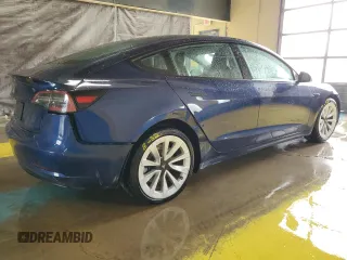 2022 Tesla Model 3 with VIN 5YJ3E1EA6NF369198, listed as a Copart auction lot 55362895 with 85,860 mi miles and Clean Title. Bid and sale history available at DreamBid. Image 3.
