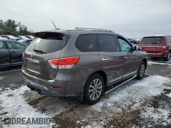 2013 Nissan Pathfinder Platinum with VIN 5N1AR2MM9DC674036, listed as a Copart auction lot 86051544 with 154,805 mi miles and Salvage title. Bid and sale history available at DreamBid. Image 3.