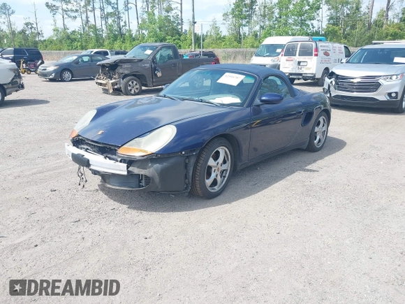 2002 Porsche Boxster with VIN WP0CA29812U622973, listed as a IAAI auction lot 42104707 with 56,744 mi miles and . Bid and sale history available at DreamBid. Image 2.