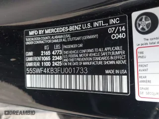 2015 Mercedes-Benz C-Class C 300 Luxury with VIN 55SWF4KB3FU001733, listed as a IAAI auction lot 41959600 with 102,980 mi miles. Bid and sale history available at carsss.com. Image 9.