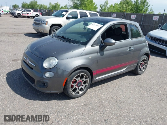 2012 FIAT 500 Sport with VIN 3C3CFFBR4CT303823, listed as a IAAI auction lot 42349347 with 145,773 mi miles and . Bid and sale history available at DreamBid. Image 2.