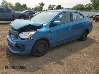 2019 Mitsubishi Mirage ES z VIN ML32F3FJ9KHF06381, wystawiony jako Copart lot #59222065 z przebiegiem 84 558 mil mil oraz Szkoda całkowita • Salvage title. Historia ofert i sprzedaży dostępna na DreamBid. Obrazek 1.
