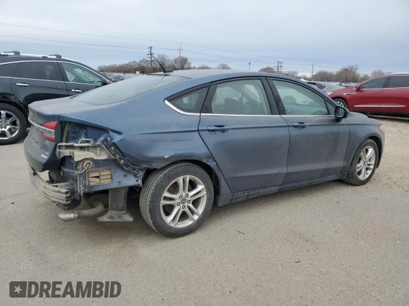 2018 Ford Fusion SE with VIN 3FA6P0HD9JR176808, listed as a Copart auction lot 48559725 with 106,874 mi miles and Salvage Title. Bid and sale history available at DreamBid. Image 3.