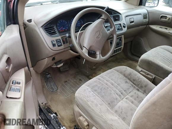 2002 Toyota Sienna LE with VIN 4T3ZF13C52U448931, listed as a Copart auction lot 87849225 with 320,841 mi miles and Salvage Title. Bid and sale history available at carsss.com. Image 8.