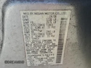 2006 Nissan Xterra SE с VIN 5N1AN08U66C536595, выставлен на аукционе Copart как лот 50343285 с пробегом 147 226 миль миль и Списание • Salvage title. История ставок и продаж доступна на DreamBid. Изображение 13.