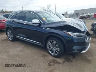 2021 Infiniti QX50 SENSORY with VIN 3PCAJ5CB3MF108969, listed as a IAAI auction lot 41872551 with 38,009 mi miles. Bid and sale history available at carsss.com. Image 1.