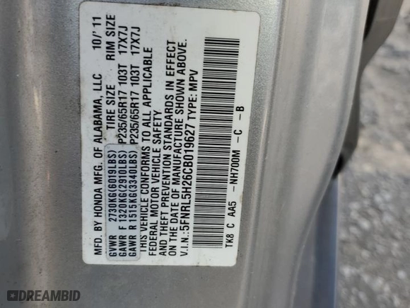 2012 Honda Odyssey LX with VIN 5FNRL5H26CB019627, listed as a Copart auction lot 87094684 with 214,563 mi miles and Salvage Title. Bid and sale history available at carsss.com. Image 13.