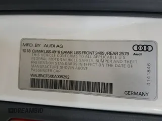 2019 Audi A5 Sportback Premium Plus with VIN WAUBNCF5XKA008292, listed as a Copart auction lot 46281164 with 64,302 mi miles. Bid and sale history available at carsss.com. Image 13.