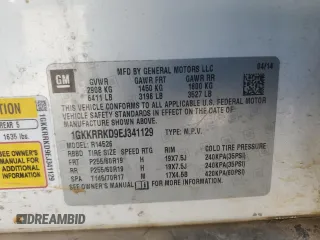 2014 GMC Acadia SLT with VIN 1GKKRRKD9EJ341129, listed as a Copart auction lot 52335415 with 177,282 mi miles and Salvage Title. Bid and sale history available at carsss.com. Image 13.