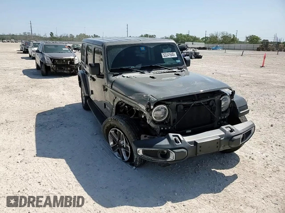 2022 Jeep Wrangler Unlimited Sahara with VIN 1C4HJXEG8NW164969, listed as a Copart auction lot 52241645 with 64,263 mi miles and Salvage title. Bid and sale history available at DreamBid. Image 11.