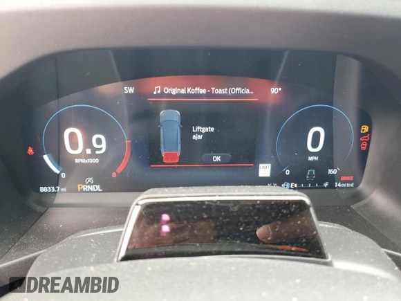 2025 Ford Explorer ST-Line with VIN 1FMUK7KH6SGA95371, listed as a Copart auction lot 57572985 with 8,833 mi miles and Salvage title. Bid and sale history available at DreamBid. Image 9.