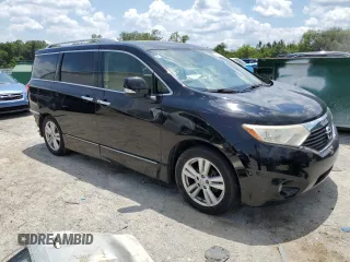 2013 Nissan Quest LE with VIN JN8AE2KP5D9065556, listed as a Copart auction lot 62130425 with 174,438 mi miles and Salvage title. Bid and sale history available at DreamBid. Image 4.