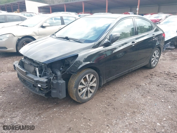 2017 Hyundai Accent SE with VIN KMHCT4AE3HU280843, listed as a IAAI auction lot 41545462 with 107,428 mi miles. Bid and sale history available at carsss.com. Image 2.