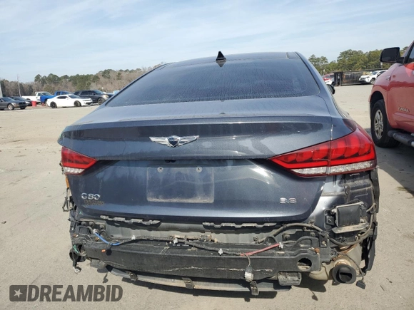 2017 Genesis G80 3.8L with VIN KMHGN4JE2HU182477, listed as a Copart auction lot 43333425 with 71,404 mi miles and Salvage Title. Bid and sale history available at DreamBid. Image 6.